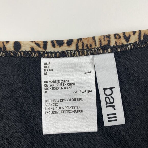 Bar III Bonita Cheetah High-Rise Bikini Bottoms Women Small Black Swimwear Beach - Picture 3 of 6